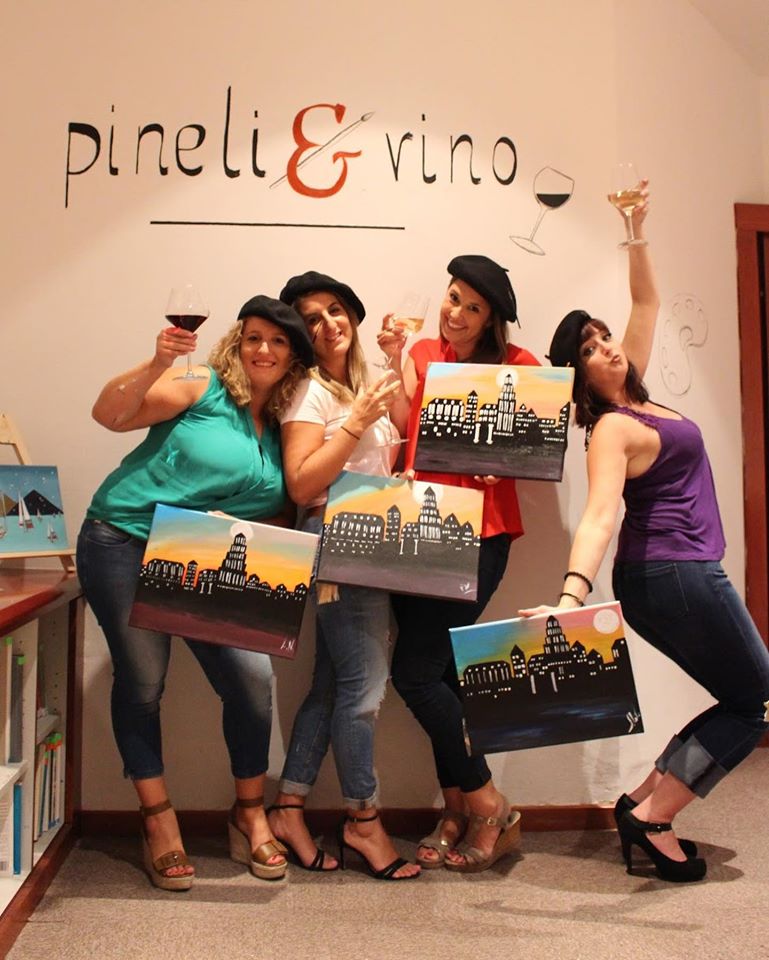 wine and paint studio zagreb art bottega