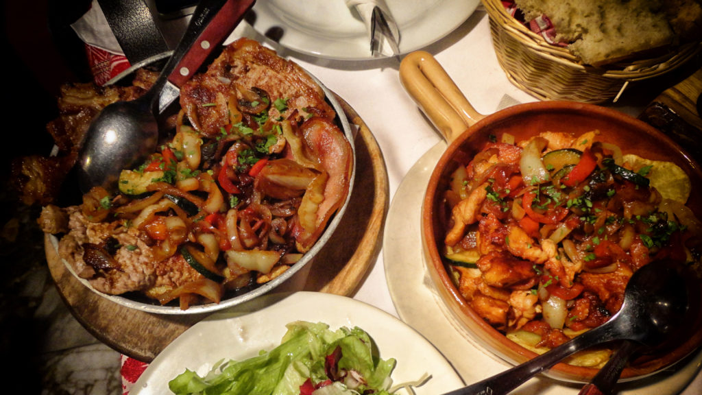 Traditional Croatian food at “Konoba Didov san“ Zagreb